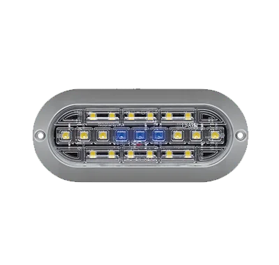 PLAFON BLANCO OVALADO PLANO 21 LEDS REMACHE GRIS 12-24V PL-169BG-SM-P TRO-GRIM