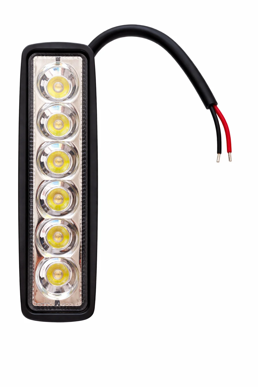 BARRA CHICA BLANCO 6 LEDS CON ESTROBO 15.5cm LARGO x 4.5cm ANCHO IOL-LFL-179