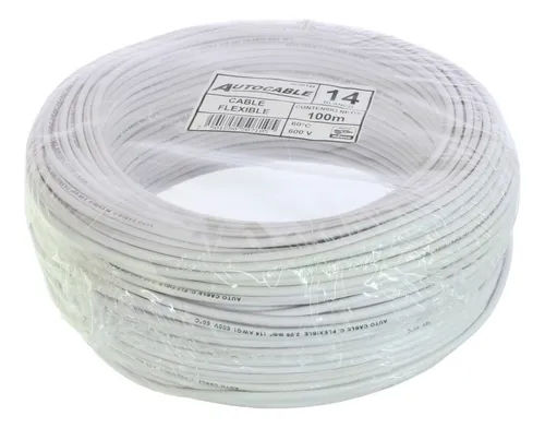 CABLE PLASTICO BLANCO #14 100MTS 011666A8 / AC00144 AUTOCABLE