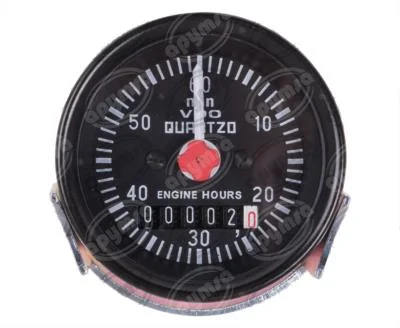HOROMETRO NEGRO C/LUZ LED 12-24V 52mm 331010001R VDO