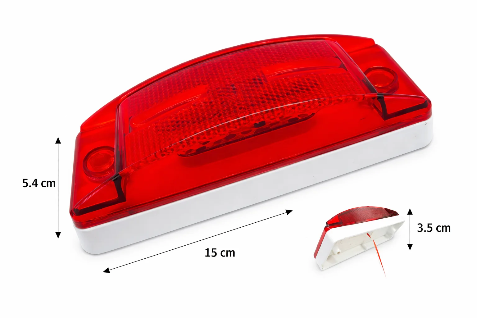 PLAFON AMBAR RECTANGULAR 4 LEDS C/REFLEJANTE 12V 768 LOMBRA