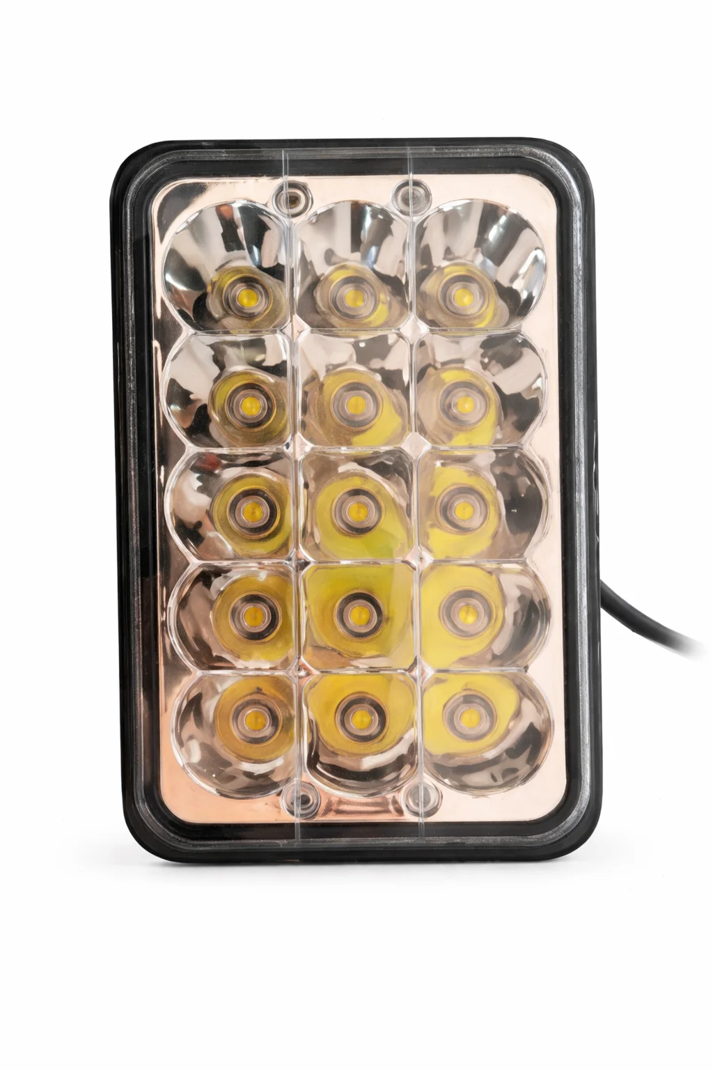 FARO RECTANGULAR GRANDE 5" DE 15 LEDS ALTA/BAJA 45W IOL-LFL-211