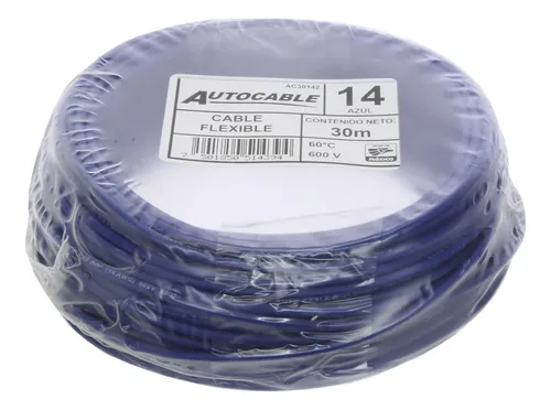 CABLE PLASTICO AZUL #14 30MTS 011701A8 / AC30142 AUTOCABLE