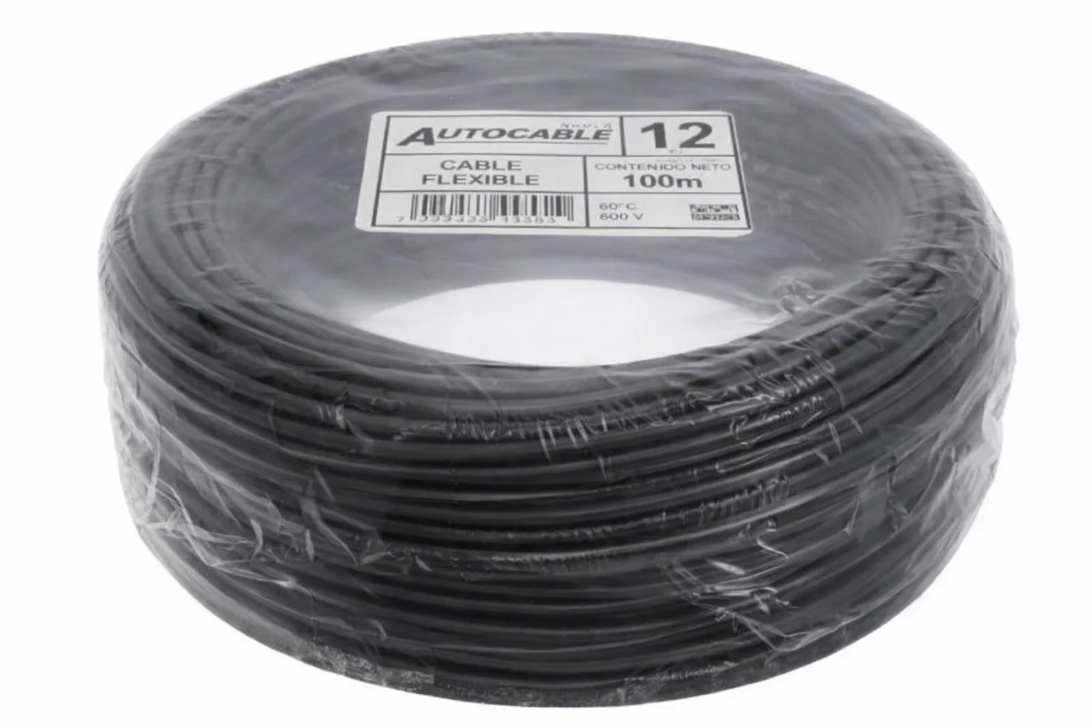 CABLE PLASTICO NEGRO #12 100MTS 011656A8 / AC00120 AUTOCABLE