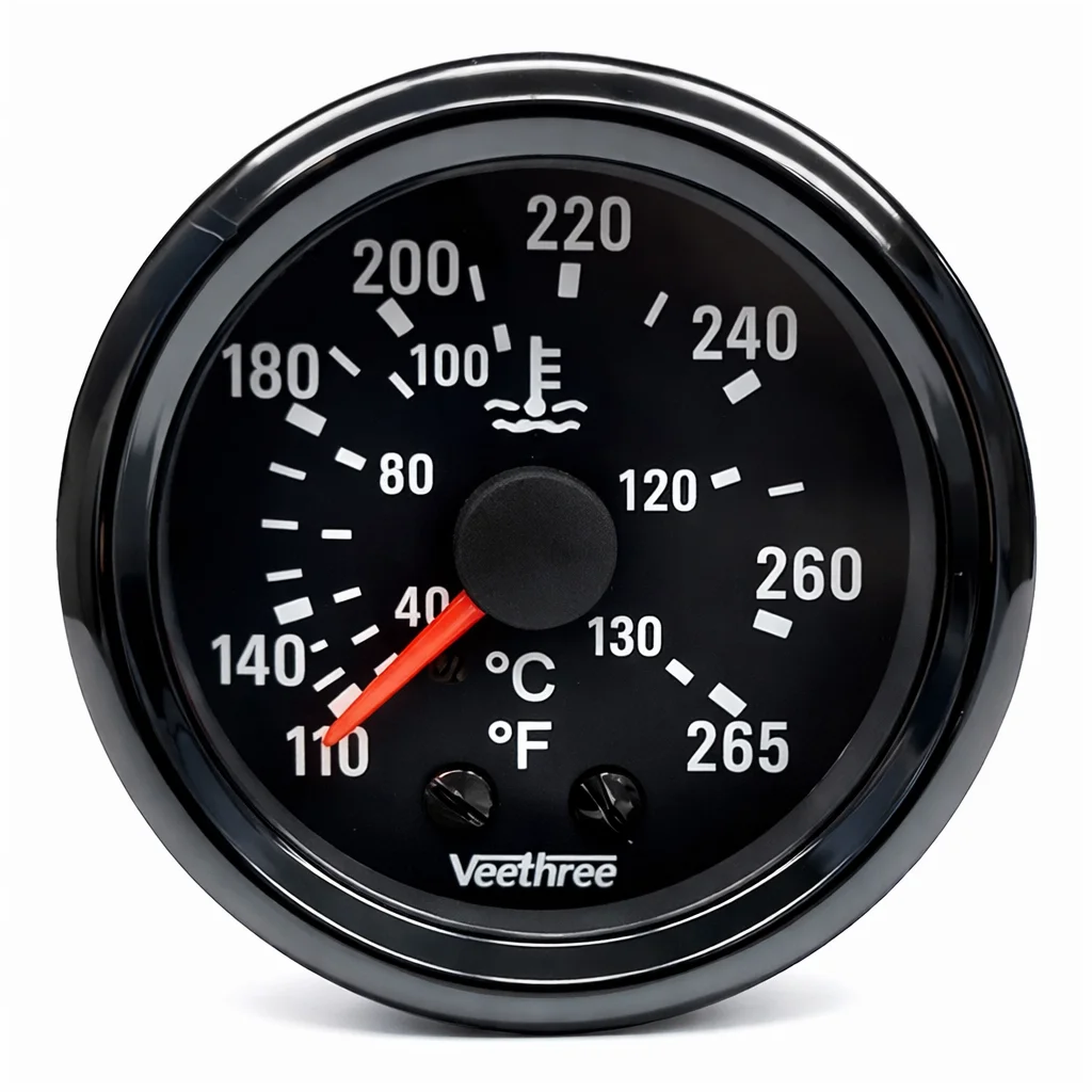 MARCADOR TEMPERATURA FISICO NEGRO 144" TIPO VDO 180502 VEETHREE