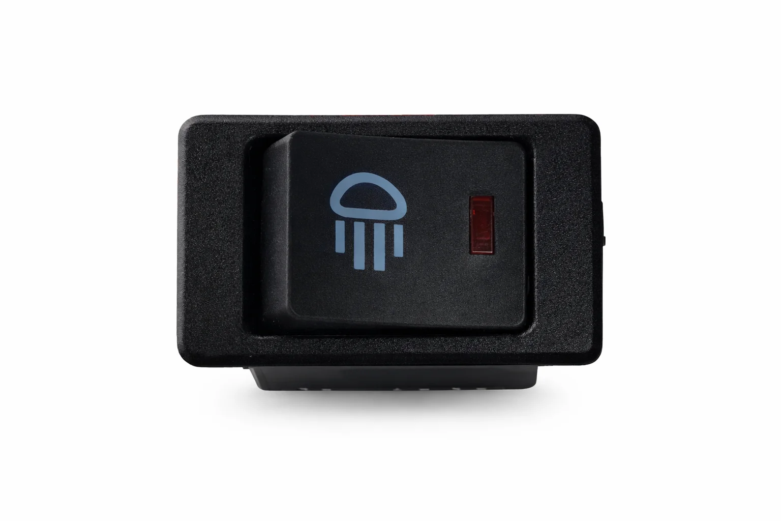 INTERRUPTOR DE 1 PASO TECLA PILOTO ROJO 4 TER NEGRO 38.5X21MM  ON/OFF 12V S17353 IMPORTADO