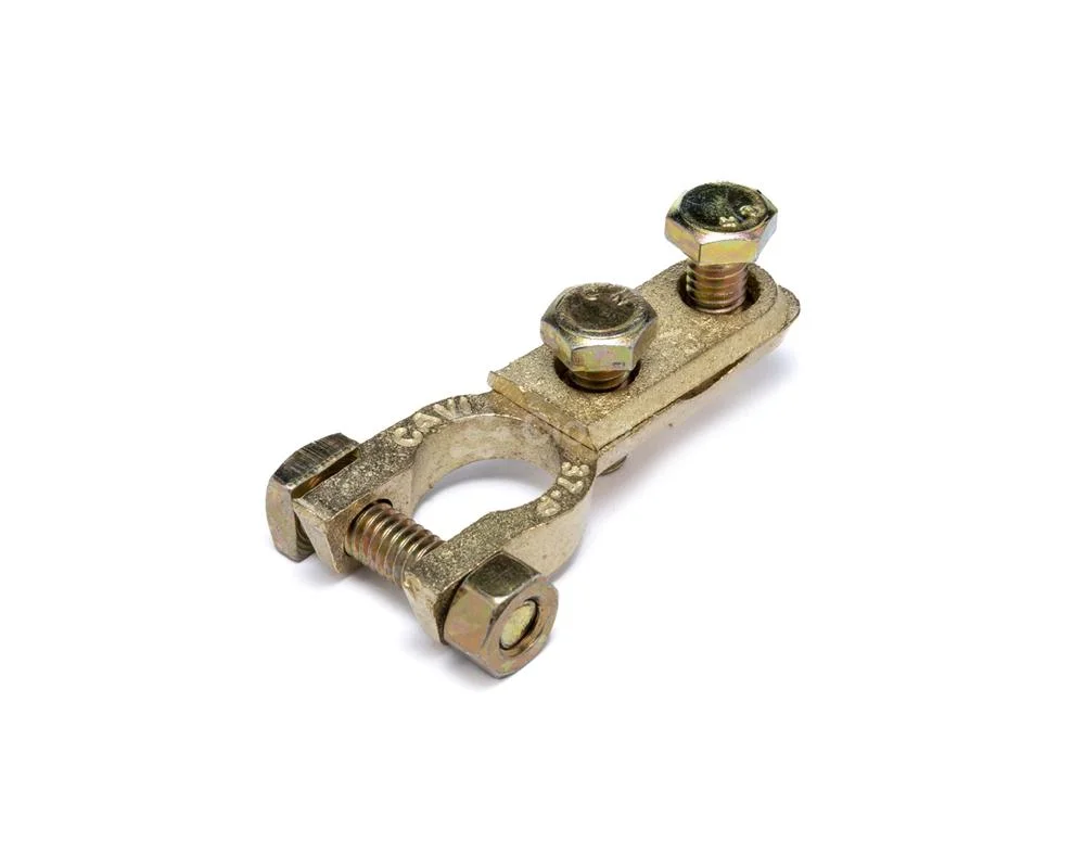 TERMINAL DE BATERIA PLACA DE BRONCE PASO 2 TORNILLOS T13 06305