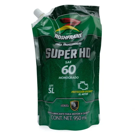 ACEITE ROSHFRANS PARA MOTOR A GASOLINA SAE 60 MONOGRADO SUPER HD API SL 950ml