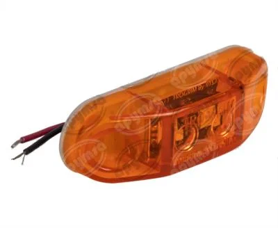 PLAFON AMBAR PLANO LATERAL AUTOBUS AYCO 2 LEDS FIJO 12-24V PL-35SB-SM-A TRO-GRIM