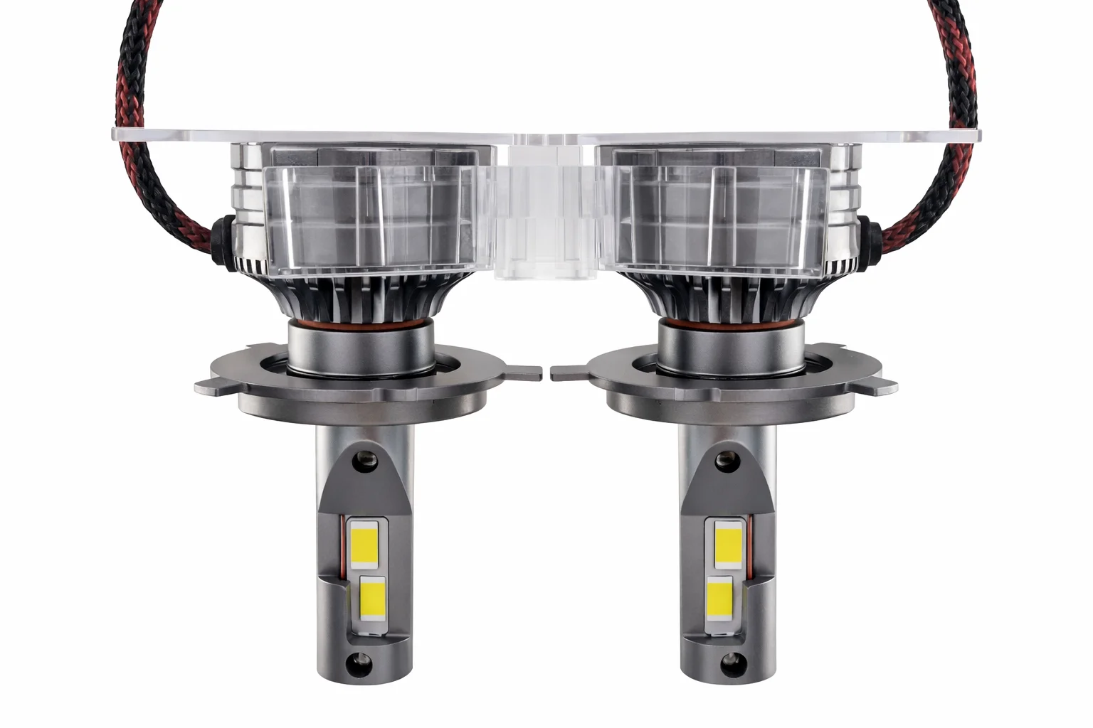 JUEGO DE FOCO SERIE M75 H4 9-30V 65W C/LED CSP Y CANBUS 6500K 1 TUBO DE NITROGENO ESMERALDA X IOL-LHL-171