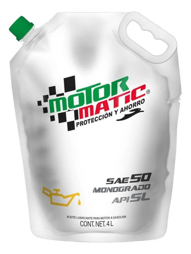 ACEITE MOTOR MATIC PARA MOTOR A GASOLINA SAE 50 MONOGRADO API SL 950ml