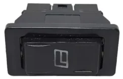INTERRUPTOR ELEVADOR DE VIDRIOS UNIVERSAL BOTON SENCILLO NEGRO ILUMINADO EN ROJO 5 TER 12V 20A S02416