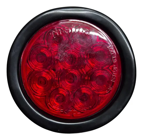PLAFON ROJO 4" 10 LEDS DE EMBUTIR 12-24V 8000R TRAKTOLAMP