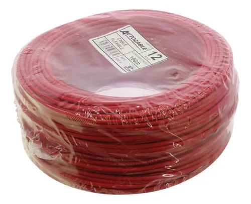 CABLE PLASTICO ROJO #12 100MTS 011655A8 / AC00121 AUTOCABLE