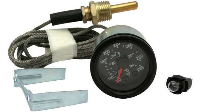 MARCADOR TEMPERATURA FISICO NEGRO 52mm 72" S/P TIPO VDO 12V MAR006 IMPORTADO