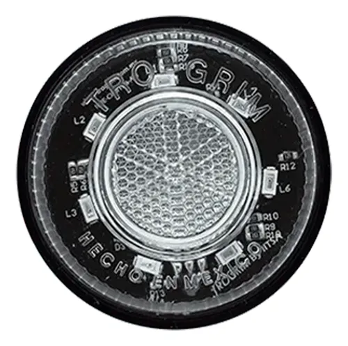 PLAFON BLANCO 2 1/2" BASE NEGRA 7 LEDS CON REFLEJANDTE CENTRAL ALTA/BAJA 12-24V PL-156BN-N-AY TRO-GRIM