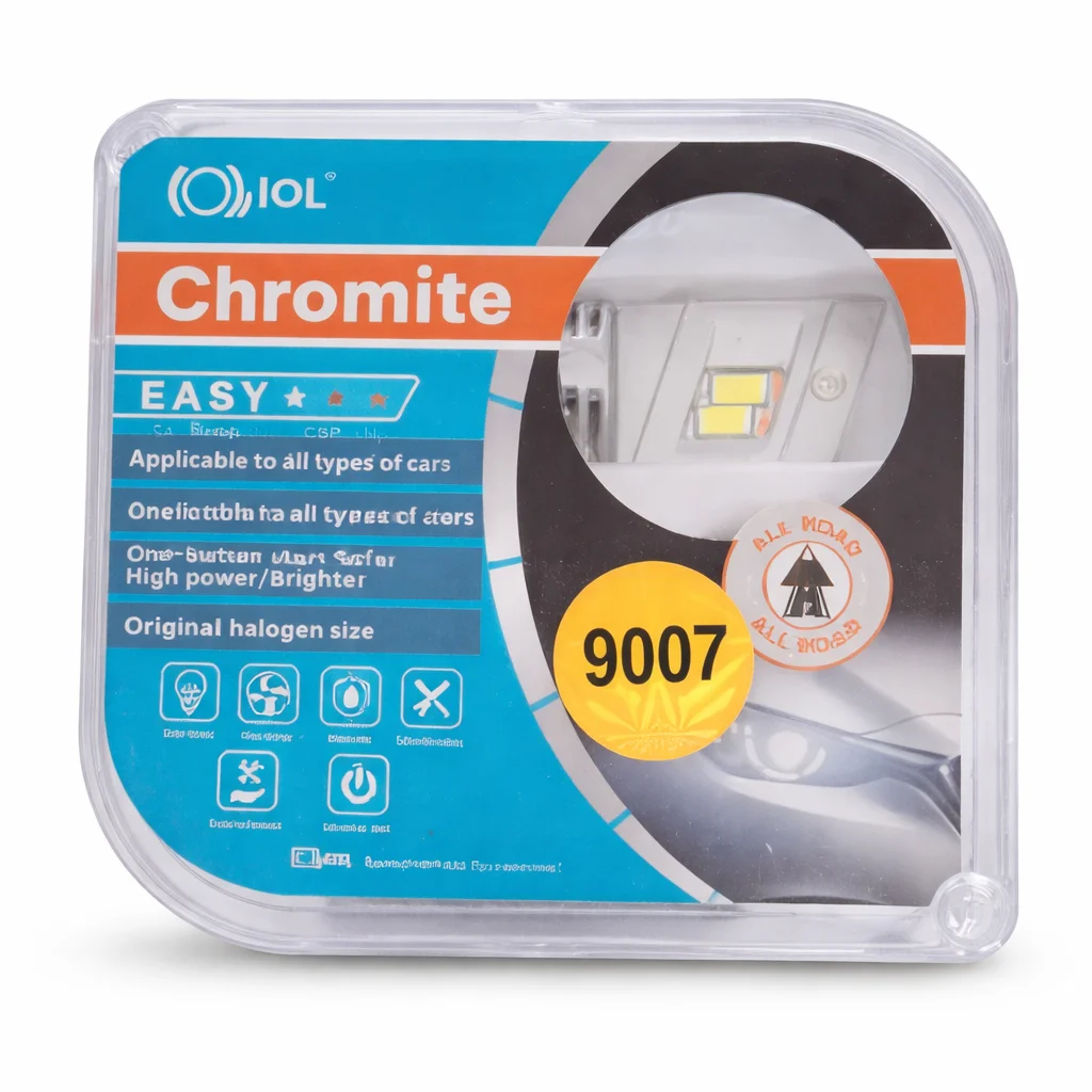 JUEGO DE FOCO SERIE CHROMITE 9007 12-18V 35W LED CSP 6000K IOL-LHL-284