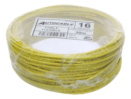 CABLE PLASTICO AMARILLO #16 30MTS 011697A8 / AC30165 AUTOCABLE