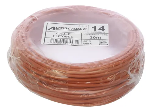 CABLE PLASTICO NARANJA #14 30MTS 011705A8 / AC30146 AUTOCABLE