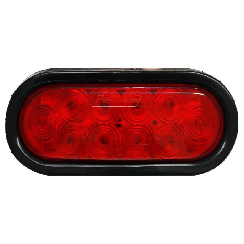 PLAFON ROJO OVALADO DE GOMA EMBUTIR DE 10 LEDS 12-24V 8045R TRAKTOLAMP