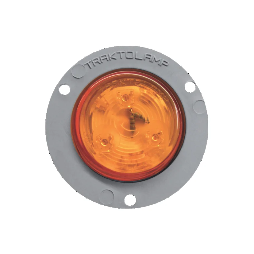 PLAFON AMBAR DE REMACHE GRIS 2" 3 LEDS 12-24V 8022A TRAKTOLAMP