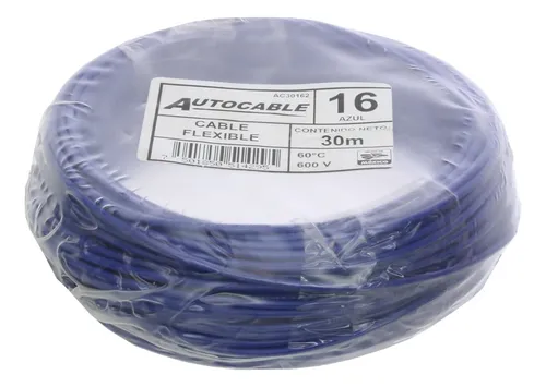 CABLE PLASTICO AZUL #16 30MTS 011694A8 / AC30162 AUTOCABLE