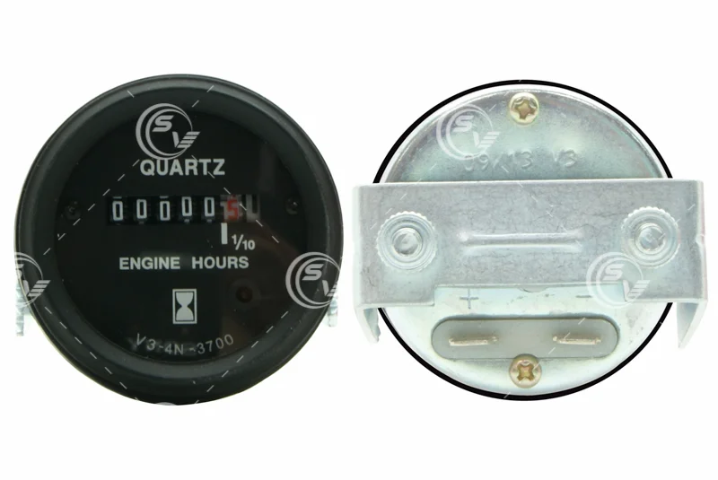 HOROMETRO NEGRO C/LUZ LED 10-28V 52mm 10V H040976 VEETHREE