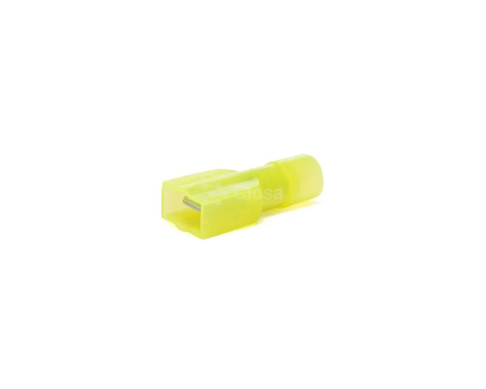 TERMINAL MACHO DE PALETA ENCAPSULADO AMARILLA CAL 12-10 04259
