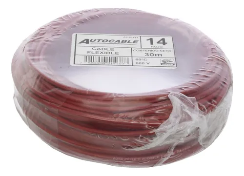 CABLE PLASTICO ROJO #14 30MTS 011700A8 / AC30141 AUTOCABLE