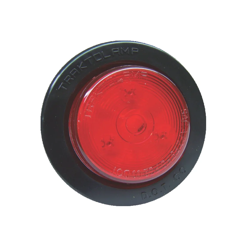 PLAFON ROJA REDONDO 2 1/2" 3 LEDS DE GOMA 12-24V 8014R TRAKTOLAMP