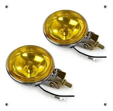 FARO AUXILIARES C/LENTES AMARILLOS 12V JUEGO DE 2 PZAS IMPORTADO