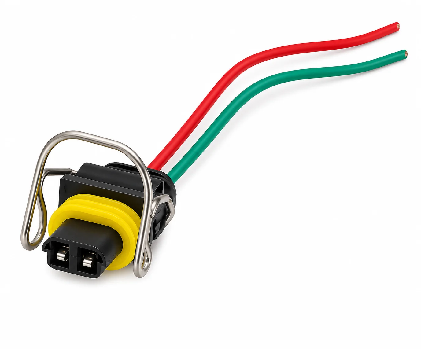 CONECTOR DE INYECTOR CON SEGURO METALICO 2 CABLES