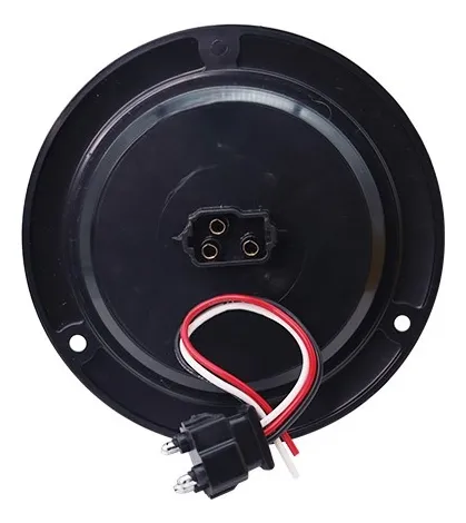PLAFON BLANCO REDONDO 4" 9 LEDS FIJO REMACHE NEGRO PA-4BN-9SM-B AMALIGHT