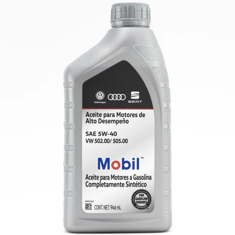 ACEITE MOBIL PARA MOTOR A GASOLINA DE ALTO DESEMPEÑO SAE 5W-40 COMPLETAMENTE SINTÉTICO 946 ml