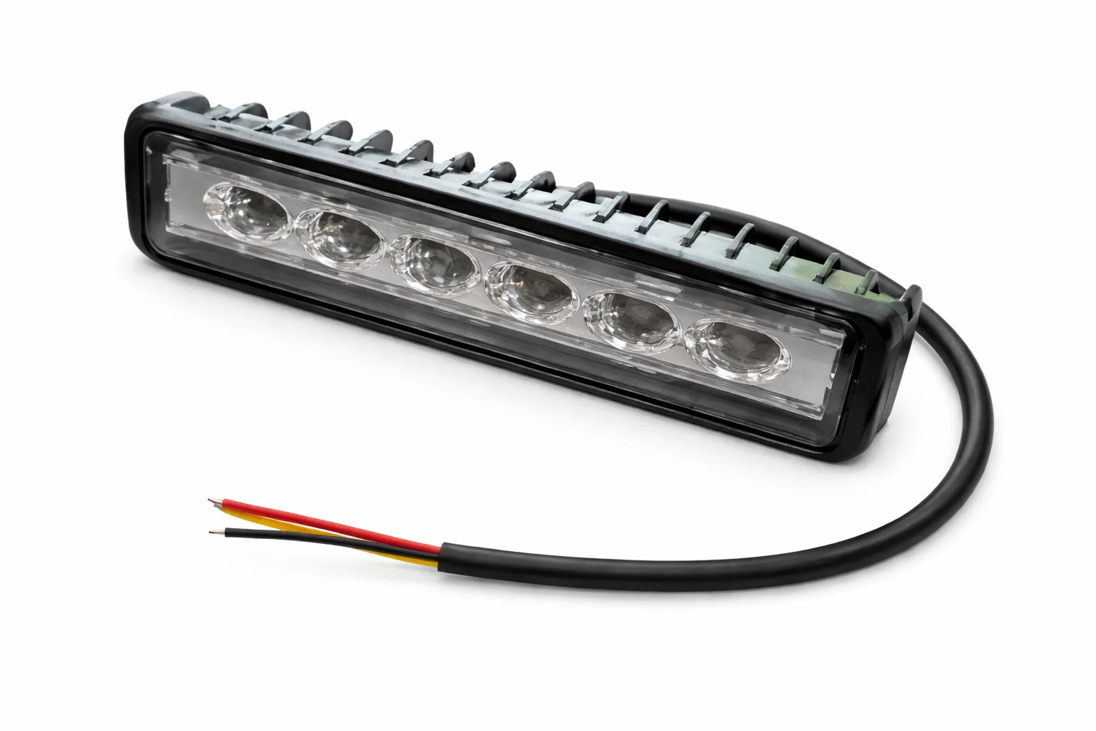 BARRA CHICA BLANCO/AZUL 6 LEDS CON ESTROBO 15cm LARGO x 4cm ANCHO IOL-LFL-136