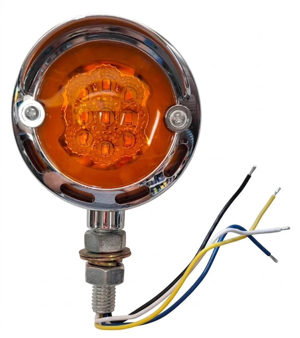 PLAFON AMBAR/ROJO DIRECCIONAL CHICA CON COPETE DOBLE 18 LEDS12-24V IOL-LPL-138