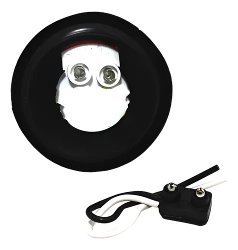 PLAFON ROJO REDONDO DE GOMA EMBUTIR 2" DE FOCO C/CONECTOR 12V 794 LOMBRA