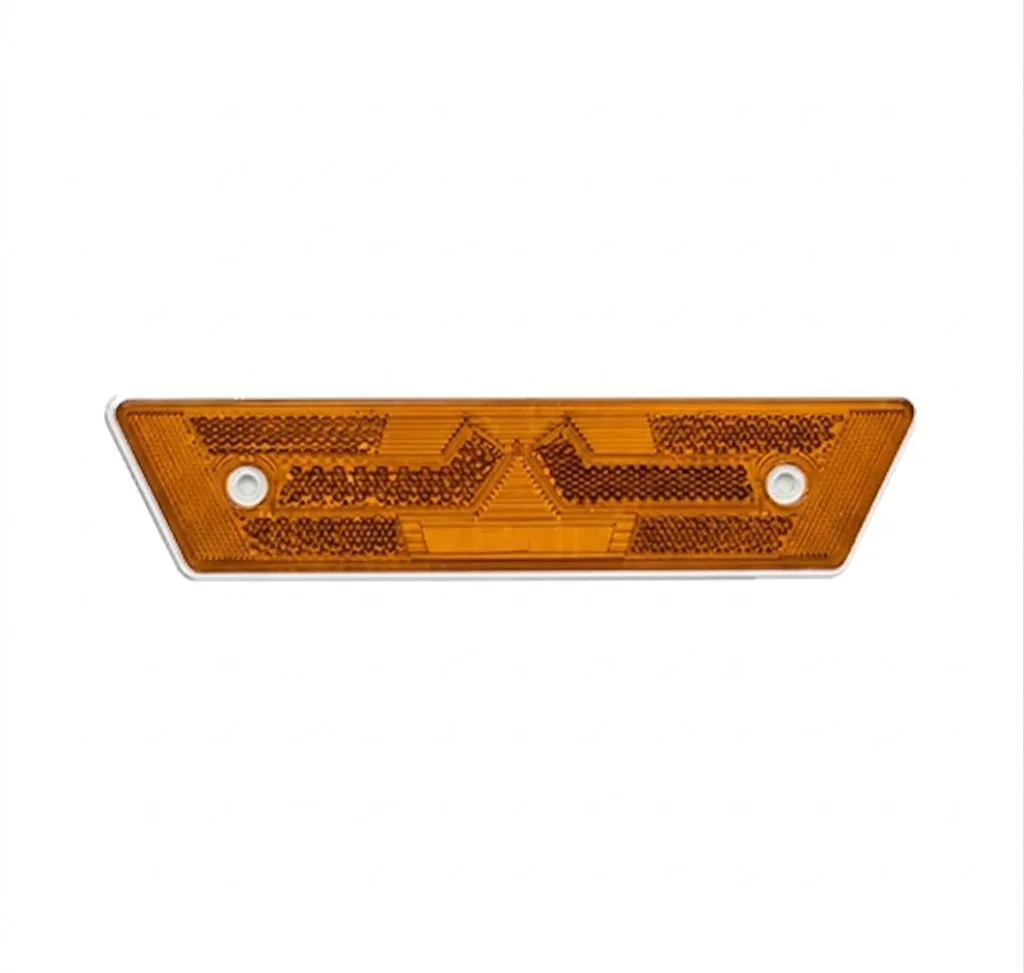 PLAFON AMBAR REFLEJANTE CON BASE BLANCA LARGO 6.20" x ANCHO 1.46" MR-TRAP-AY-A TRO-GRIM