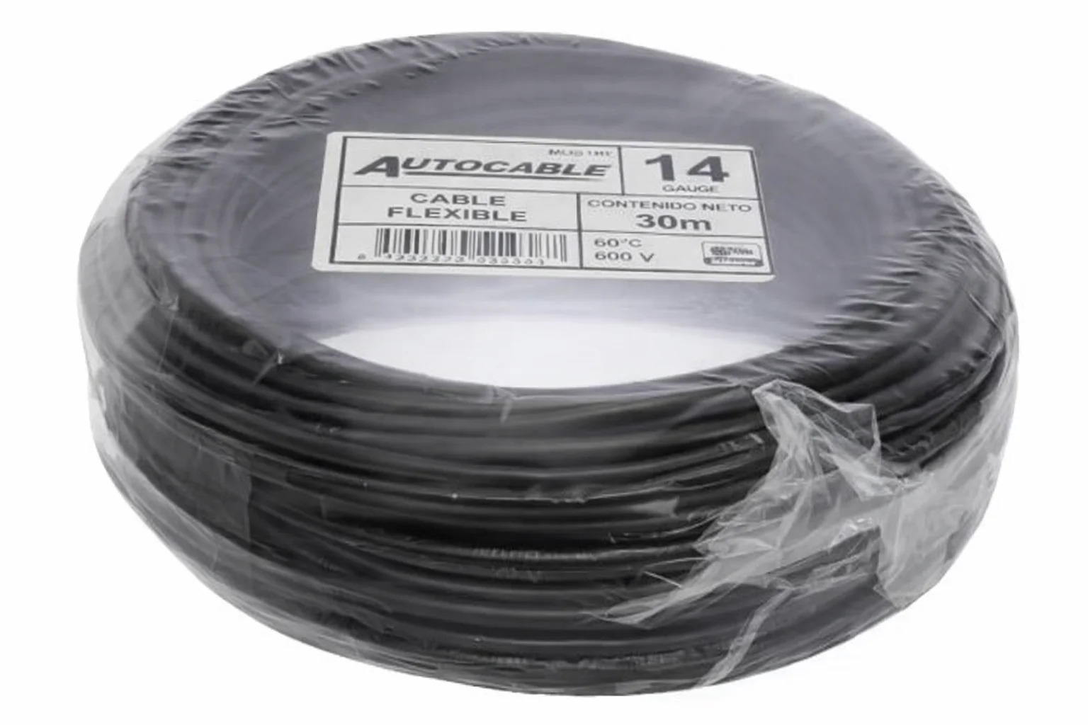 CABLE PLASTICO NEGRO #14 30MTS 011699A8 / AC30140 AUTOCABLE