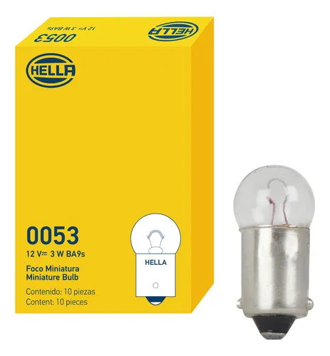 FOCO HELLA 53 12V 3W 1 POLO PATAS PAREJAS