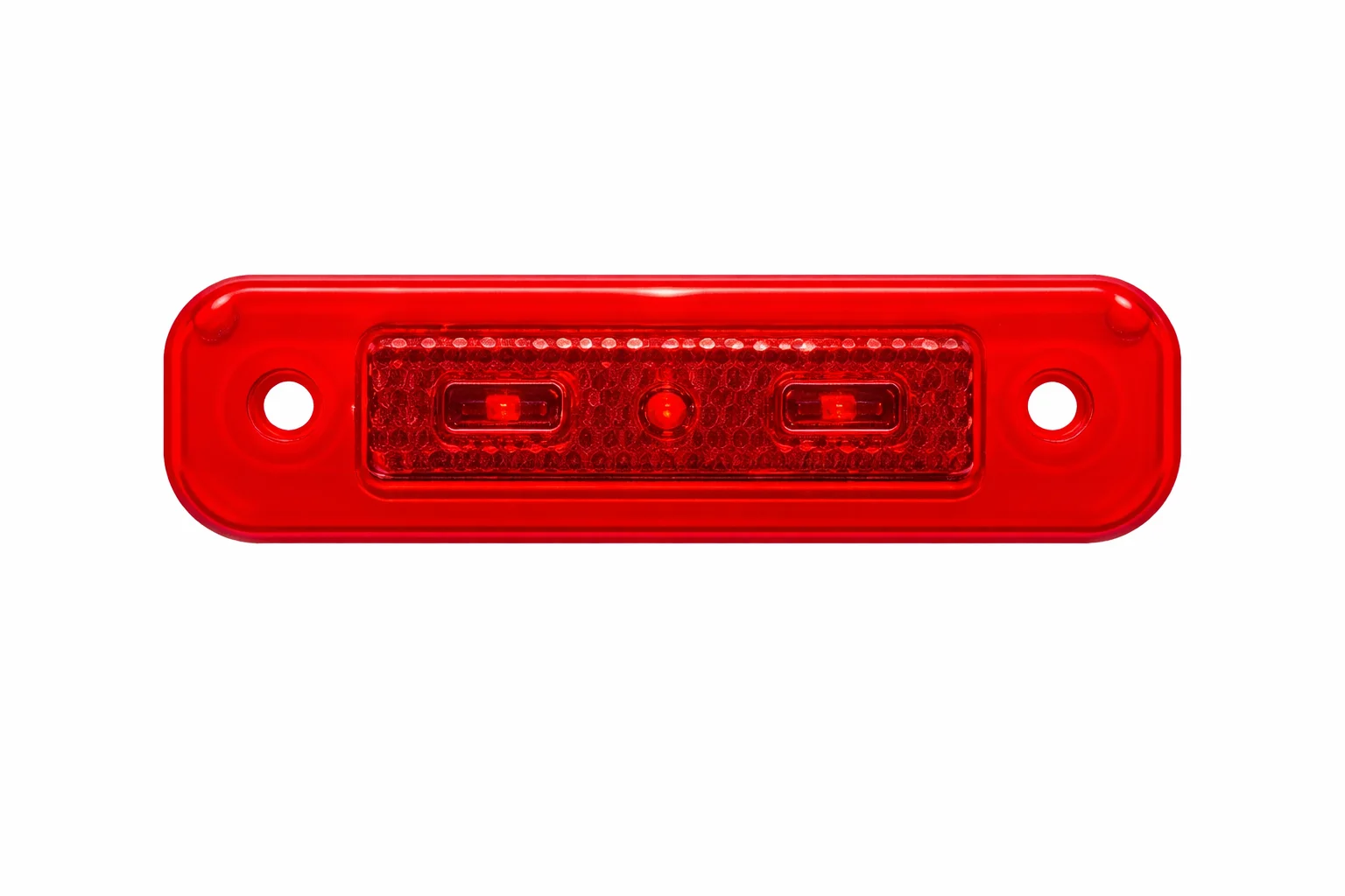 PLAFON ROJO PLANO BASE BLANCA 3 LEDS FIJO 12-24V PL-163BB-SM-R TRO-GRIM