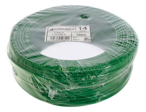 CABLE PLASTICO VERDE #14 100MTS 011665A8 / AC00143 AUTOCABLE