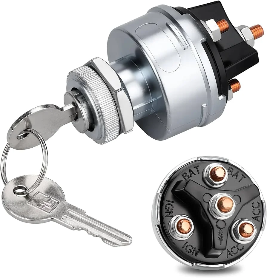 INTERRUPTOR DE IGNICION SERVICIO PESADO 4 POSICIONES START-OFF-ON-START 2 LLAVES 5 TER I42746