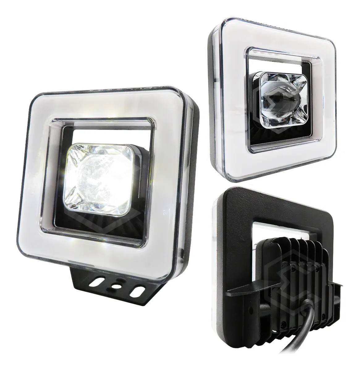 FARO CUADRADO DE 1 LED LUZ BLANCA Y AMARILLA FIJA LUZ AMARILLA Y ROJA COMBINADA LUZ BLANCA Y ROJA COMBINADA IOL-LFL716