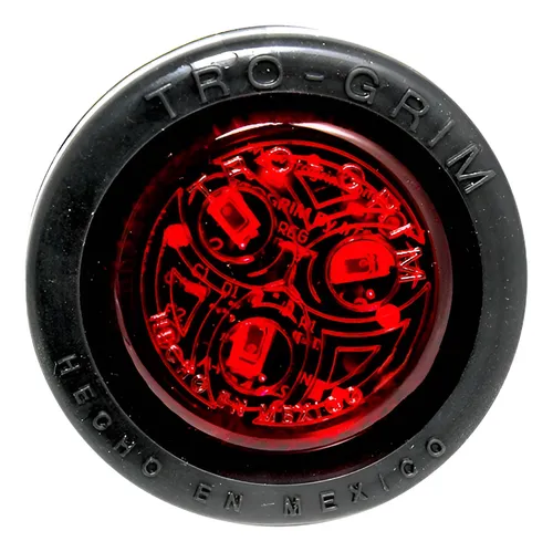 PLAFON ROJO REDONDO DE GOMA EMBUTIR 2" 3 LEDS 12V PA-2HU-3SM-R AMALIGHT