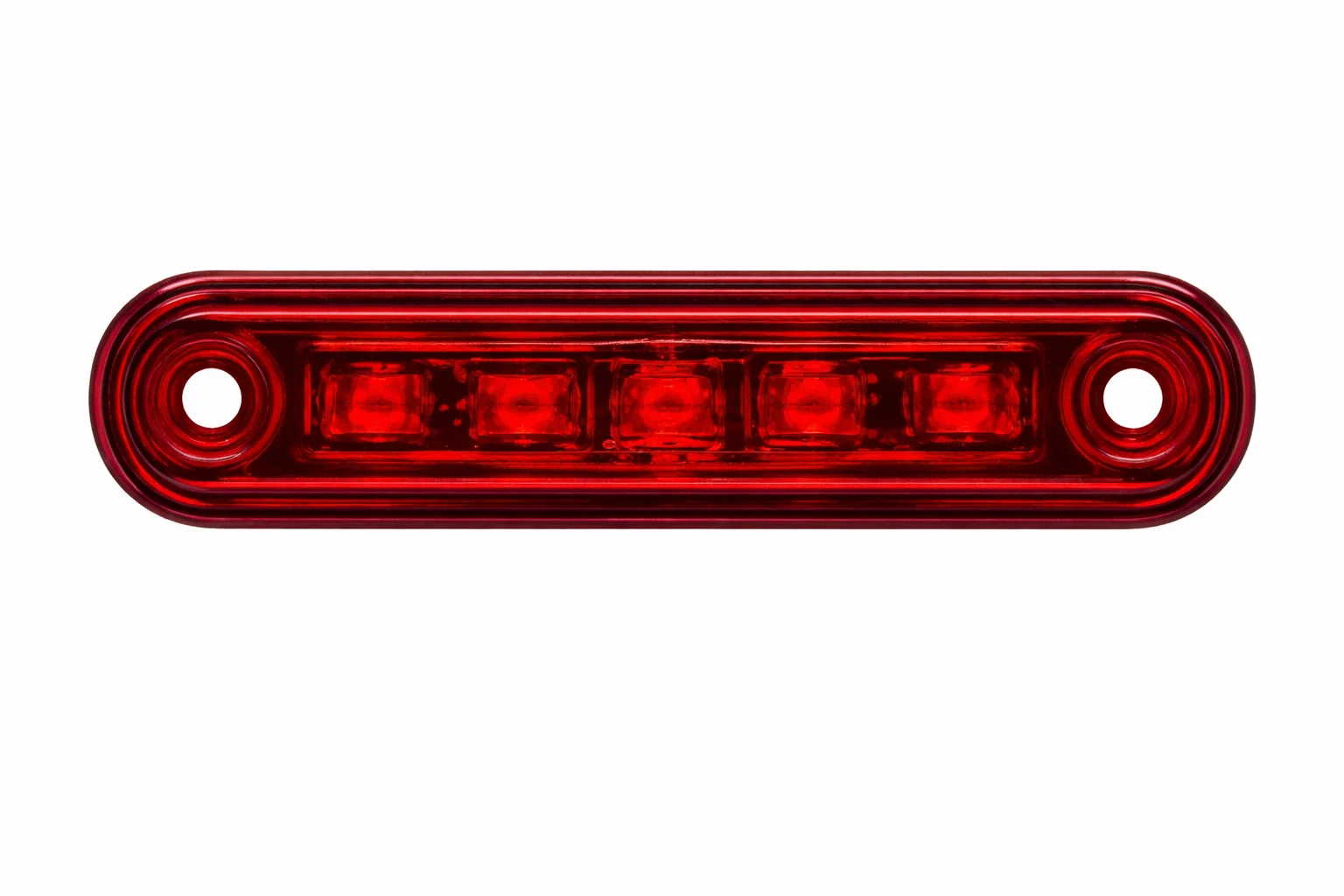PLAFON ROJO PLANO BASE BLANCA 7 LEDS FIJO 12V PL-60BB-SM-R TRO-GRIM
