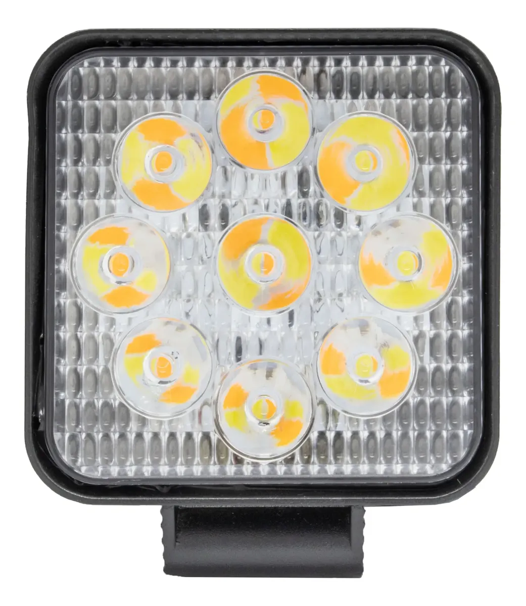 FARO LUZ BLANCA CUADRADO 4" 9 LEDS CON ESTROBO IOL-LFL-129