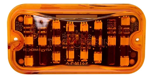 PLAFON AMBAR DE TORTUGA 18 LEDS CON ESTROBO 12-24V PL-162-01-A TRO-GRIM