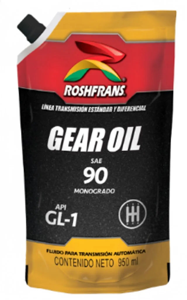 ACEITE PARA TRANSMISIÓN ESTANDAR Y DIFERENCIAL ROSHFRANS SAE 90 MONOGRADO GEAR OIL API GL-1 950ml