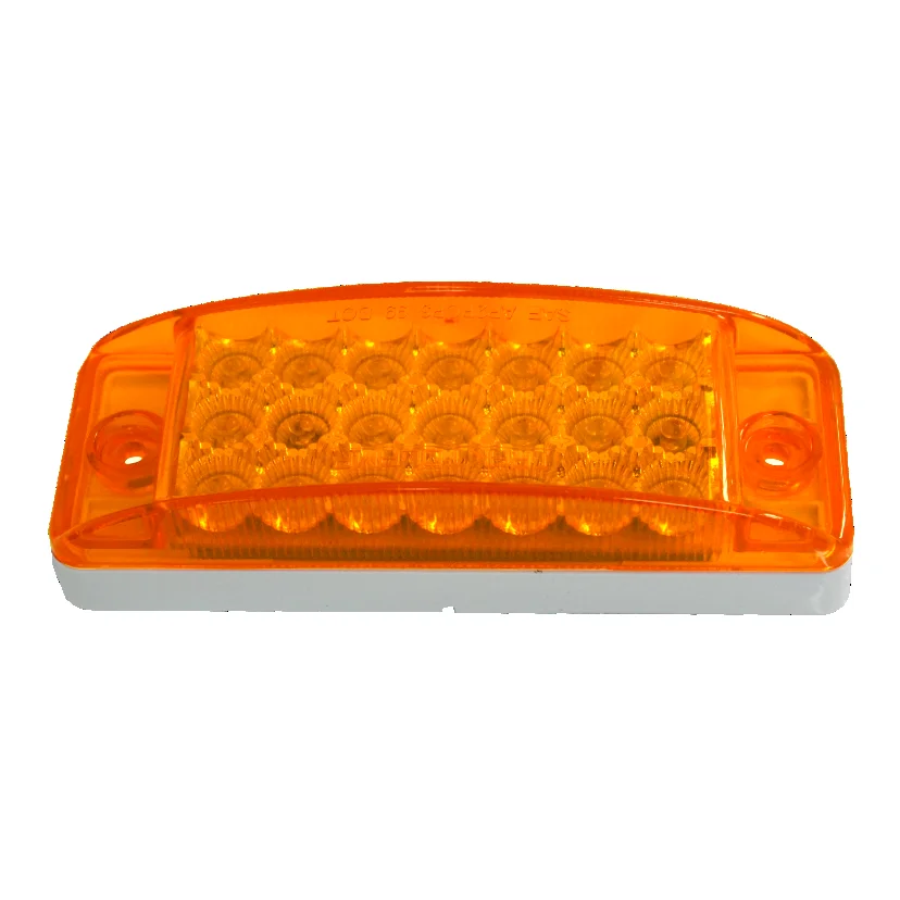 PLAFON AMBAR RECTANGULAR 21 LEDS EMBELLECEDOR 12-24V 8065EA TRAKTOLAMP